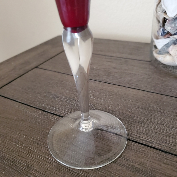 * EUC Pottery Barn Red Tulip Champagne 6 - Picture 6 of 7